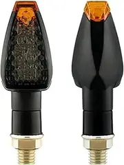 Motorcycle Indicators Flowing Turn Signal Lights 14LED Motorcycle Turn Signal Light Amber(2PCS)