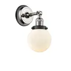 Innovations Franklin Beacon 12" Sconce, PN/WC/Globe - 203BP-PNBK-G201-6