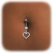 [Riymusry] Rhinestone Dollar Sign Belly Button Ring Summer Navel Piercing Dangle Belly Button Rings Bars Bikini Waist Body Jewelry for Women