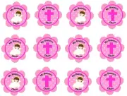 SET OF 12 INSPIRED BAPTISM GIRL CUPCAKE TOPPERS PICKS l MANY DESIGNS AVAILABLE
