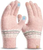 [viiotu] Touchscreen Winter Gloves, Thermal Knitted Gloves for Women Cold Weather,