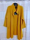 Cynthia Rowley Women's 1X 100% Wool Snap Jacket/Coat Unlined yellow