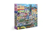 48pc eeBoo Kids Jigsaw Puzzle 76x61cm Within the City Educational Game 4+