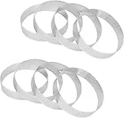 20Pcs Circular Porous Tart Ring Bottom Tower Pie Cake Mould Heat- Perforated Cake Mousse Ring,10cm