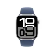 Apple Watch Series 10 42mm Silver Aluminium Case GPS Sport Band (M/L) (Denim)