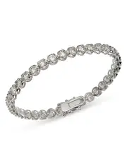 Bloomingdale's Fine Collection Diamond Crown Set Tennis Bracelet in 14K White Gold, 7.0 ct. t. w.