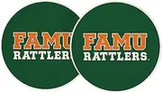 Desert Cactus Florida A&M University Car Coaster FAMU Rattlers Absorbent Sandstone Car Cup Coasters Set of 2 (Design A)