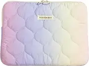 Generic Tie Dye Cute Laptop Sleeve Gradient Color Quilted Puffer Bag Lightweight Soft Pad Tablet Bag Computer Storage Bag