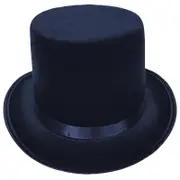 Roll Trim Top Hat for Female Male Stage Performances Gentleman Hat Theme Party Masquerades Dress Up Headwear Nonwoven Hat blue S