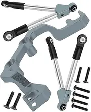 hopsupRC 7075 Aluminum C Hub Front Tie Rods with Stabilizer Upgrade Parts for 1/10 Slash 4X4 4WD LCG.Titanium