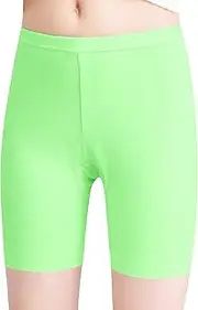 [L&K-II] Pack of 1/2/3 Girls' Leggings Short Cotton Summer Shorts Plain Colour Multicoloured 4532, Pack of 1 Green, 122-128