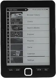 E Reader Devices, 6 Inch Ink Screen Ebook Reader, 8G + 128MB Portable Electronic Book Supports Multiple Text Image Formats, 1500mAh Battery