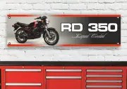 BR69C YAMAHA RD350 LC MARS BAR BLACK GARAGE WORKSHOP BANNER SIGN