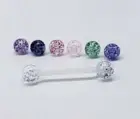 Hypoallergenic Clear Pink Barbell Piercing Tongue / Nipple (1)