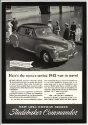 LAMINATED 1942 Studebaker Commander Great Lakes Naval Station Print Ad HANDMADE