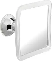 Fogless Shower Mirror for Shaving with Upgraded Suction, Anti Fog Shatterproof Surface and 360° Swivel - Includes Optional Hook Accessory to Transform Suction Mirror Into Hanging Mirror - 6.3" x 6.3"