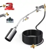 Propane Torch Weed Burner Push Button Ignition & 10’ Hose Ice Snow Melter