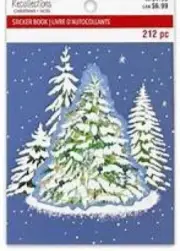 Christmas Trees Snow Labels Alphabet Numbers Border Recollections Sticker Book