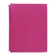 Marbig Clearview Refillable D/Book 20Poc Trans Pnk