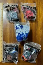Lot 5 Star Wars movie meal toys Burger King McDonald's Episdie II IX