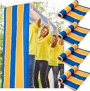 Woanger 4 Pcs Teamwork Games Group Learning Activity Carnival Team Building Games Fun Playing Run Mat for Kids Teens Adults Family Field Day Outdoor Indoor School Backyard Party, 0.45 x 6ft