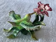 Ciel Flying Humming Bird Trinket Box. Hand Crafted with Swarovski Crystals Multi