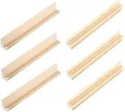 Toddmomy 6pcs Wooden Domino Bases Display Stand for Educational Games Craft Projects and Alphabet Learning