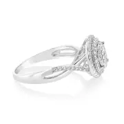 Luminesce Lab Grown Diamond 1/4 Carat Dress Ring in Sterling Silver, Q