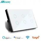 Melery Tuya Smart Wall Light Switch Touch Glass Panel For Alexa/Google Home APP