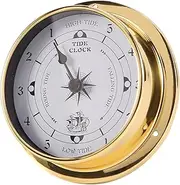 Tidal Clock, Wall Mounted Tester Copper Shell Marine for Weather Station, Wall Hanging Boat Using Tidal Clock, 115mm