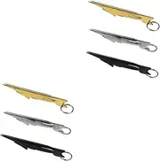 jojofuny 2sets Knot Tying Tool Fishing Hook Tie Tool Nail Knot Tying Device with Cleaner Grey Perfect for Fly Fishing 3pcs*2