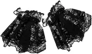 [LIFKOME] Lace Sleeves Bracelet Wedding Decor Lace Fingerless Gloves Bridal Accessory Elastic Wrist for Sleeves Women Lace Cuff Fake Sleeves Wedding Party Cuff White