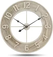 60cm Garden Clock Weatherproof Outdoor, 23 Inch Retro Large Outdoor Clock Garden Huge Open Face Wall Clock Outdoor Garden Clocks Silent Quartz for Indoor Outdoor Decoration