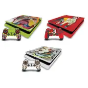 OFFICIAL MICHEL KECK ART MIX VINYL SKIN DECAL FOR PS4 SLIM CONSOLE & CONTROLLER