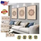 Stylish Framed Canvas Wall Art Set - Boho Abstract Floral Design, 16x24 Inches