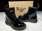 Dr. Martens Women's 1460 Leather Lace Up Boots Shiny Black Patent Lamper sz 5