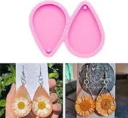 Shiny Glossy Tear Drop Shape Earring Molds Resin Silicone Mold for DIY Women Girls Fashion Jewelry, Resin Casting Molds for Earrings, Epoxy Resin Handmade Jewellery Making Pendant Craft, Size M