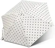[HOMILOOP] Pocket Umbrella with 6 Ribs,Compact Parasol,UPF50 Sun Protection Brolly,Dual-purpose for Sunny and Rainy Day (White)