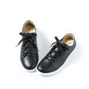【ALAIN DELON 亞蘭德倫】樂活休閒素面牛皮綁帶休閒鞋A78503(3色 白色 黑色 黃色)