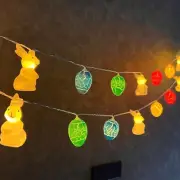 Easter String Lights Decorations, 10Ft 20 Leds Crack Eggs, Rabbit, Battery Power