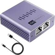 ALINUOYQ Ethernet Splitter 1 to 2/ 3/ 4 High Speed 1000Mbps, Ethernet Switch with Power Cable, Network Switch for Cat 8/ 7/ 6/ 5e/ 5 Cables Ethernet Hub