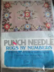 Vintage Punch Needle Rugs By Number Vogart Crafts 24x36 Cape Cod Number 1500D