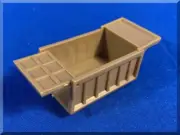1970s AURORA AFX PROTOTYPE TAN DUMP TRUCK BED & SWINGING TAILGATE NEVER PRODUCED