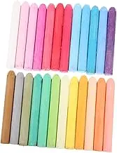 48Pcs Water Soluble Dustless Chalk with Comfortable Grip for Classroom and Outdoor Use Easy to Clean and Wipe for Teachers and Includes Chalk Holders