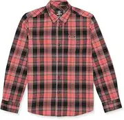 [Volcom] Big Boys Caden Plaid Long Sleeve Flannel Shirt