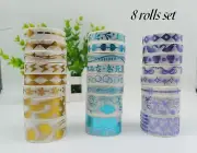 Washi Tape Gold foil 8 rolls set MT545C