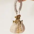 Ramal‎ Neyla embroidered white Lotus pearl clutch new with tag