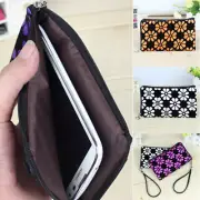 Velvet Lightweight Hands-Free Wristlet Wallet Womens Clutch Hangbag Phone Purse