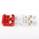 Silver/Red Double Fixed Brass Screw Vixen Dovetail Clamp for Astronomy Telescope