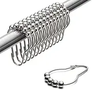 xingweipeng55 Shower Curtain Hooks for Bathroom - Stainless Steel Set of 12 Chrome